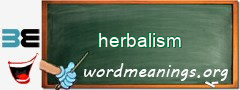WordMeaning blackboard for herbalism